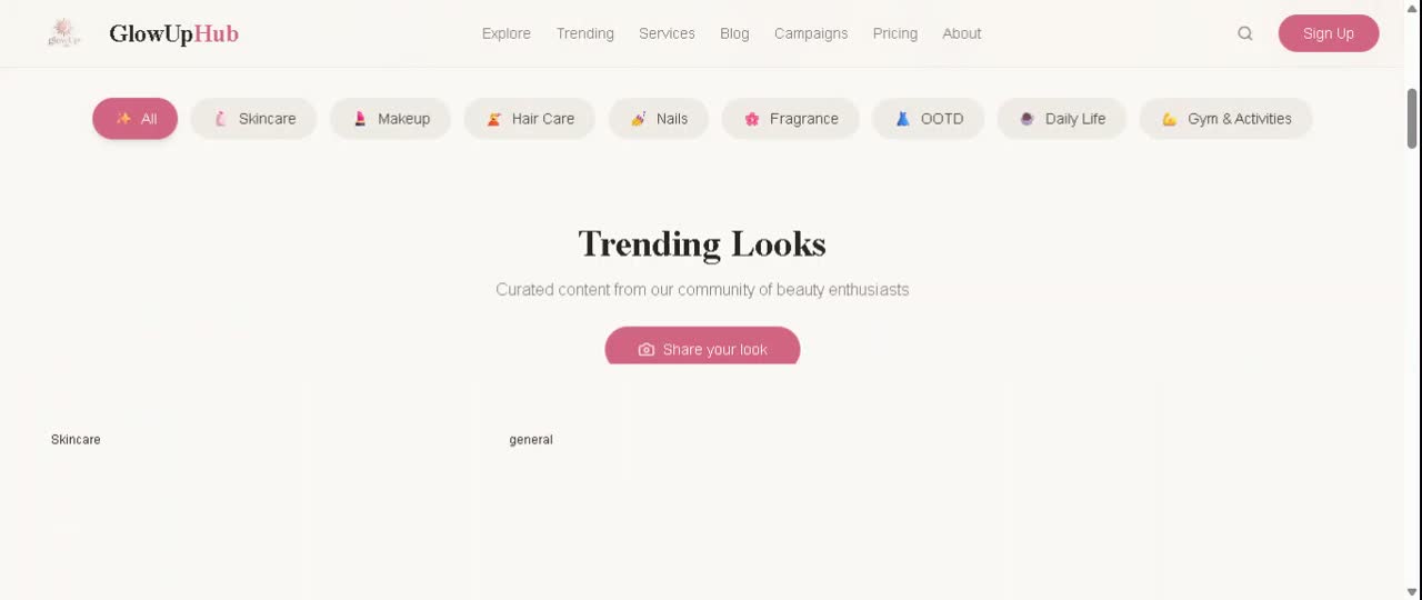 Glow Up Hub store walkthrough — video preview